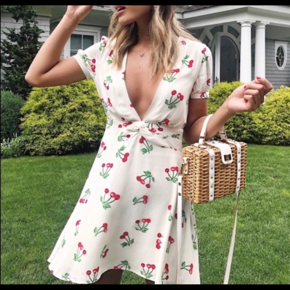 Cherry Print Dress Privacy Please